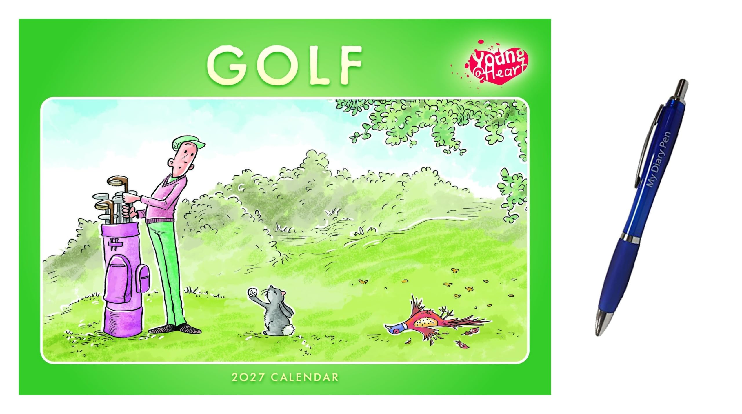 Golf, Young At Heart A4 Calendar 2027 + EXCLUSIVE LIMITED EDITION PEN