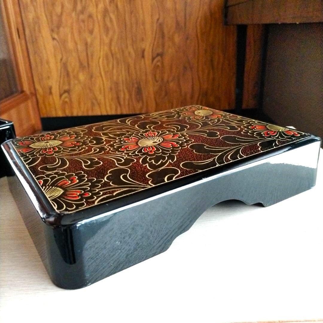 ★最終値下げ★木曽漆器 蒔絵 硯箱 木箱　文庫 文箱 手箱 書道具 木曽漆器 蒔絵 硯箱 木箱 文庫 文箱 手箱 書道具 ☆最終値下げ☆