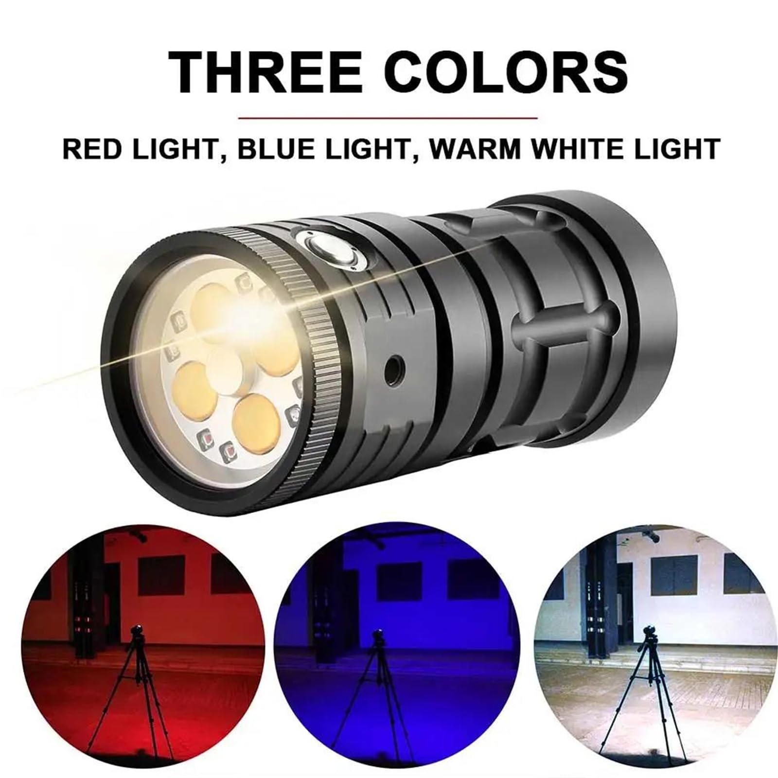 Luce Subacquea, 100M Luce Video Subacquea, Torcia Subacquea, Luce Subacquea, Torcia Impermeabile con per Sport Acquatici, riprese Video subacquee e Fotografia