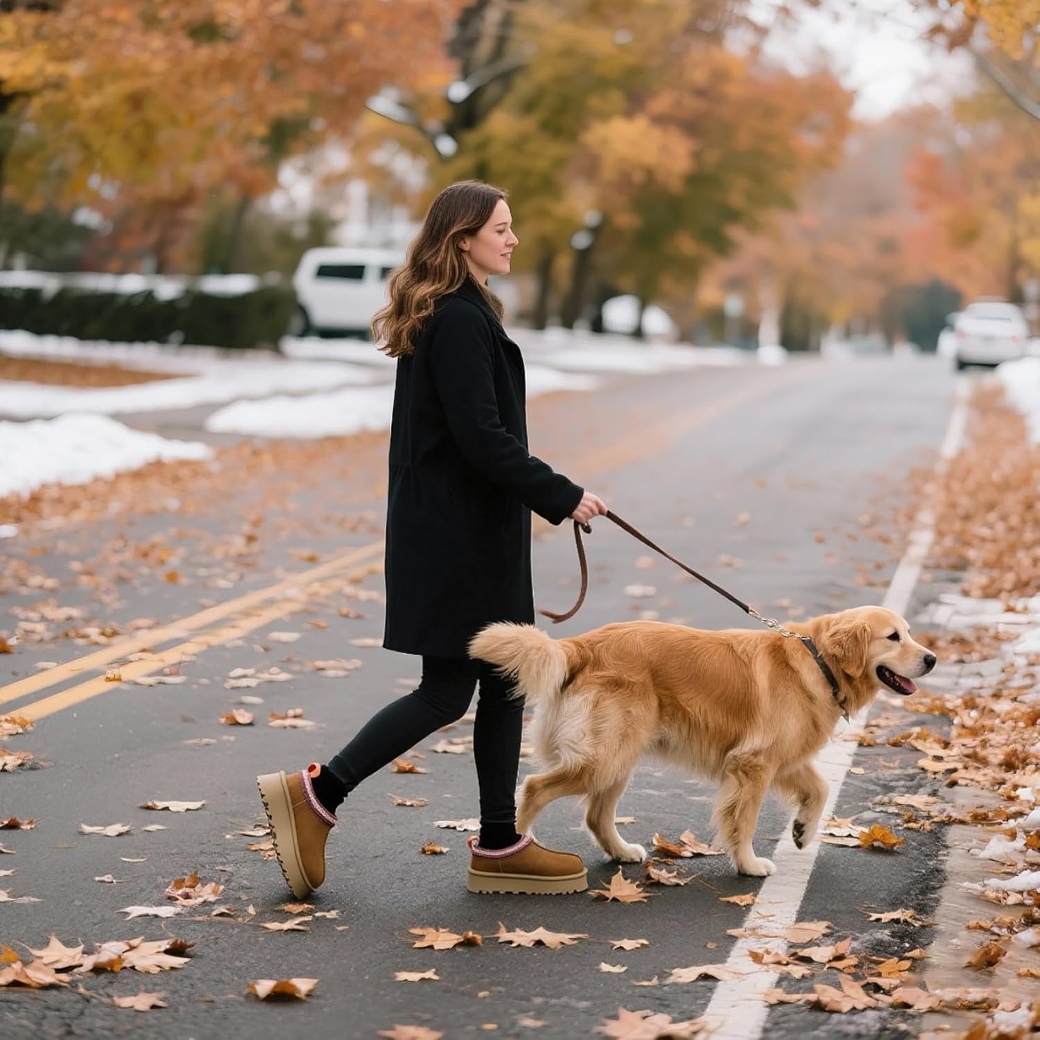 MelSyd Womens Slippers Sheepskin Indoor-Outdoor: 100% Australian Merino Wool Lined with Memory Foam Cozy House Shoes - Slip on Waterproof Winter Suede Clogs - Christmas/Holiday Gift - Image 3
