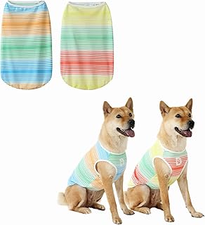 DAJIDALI Dog and Cat Shirt in Tech Fabric, Pet Clothes for Large, Medium, and Small Dogs, 2-Pack of Lightweight Sports t-Shirts