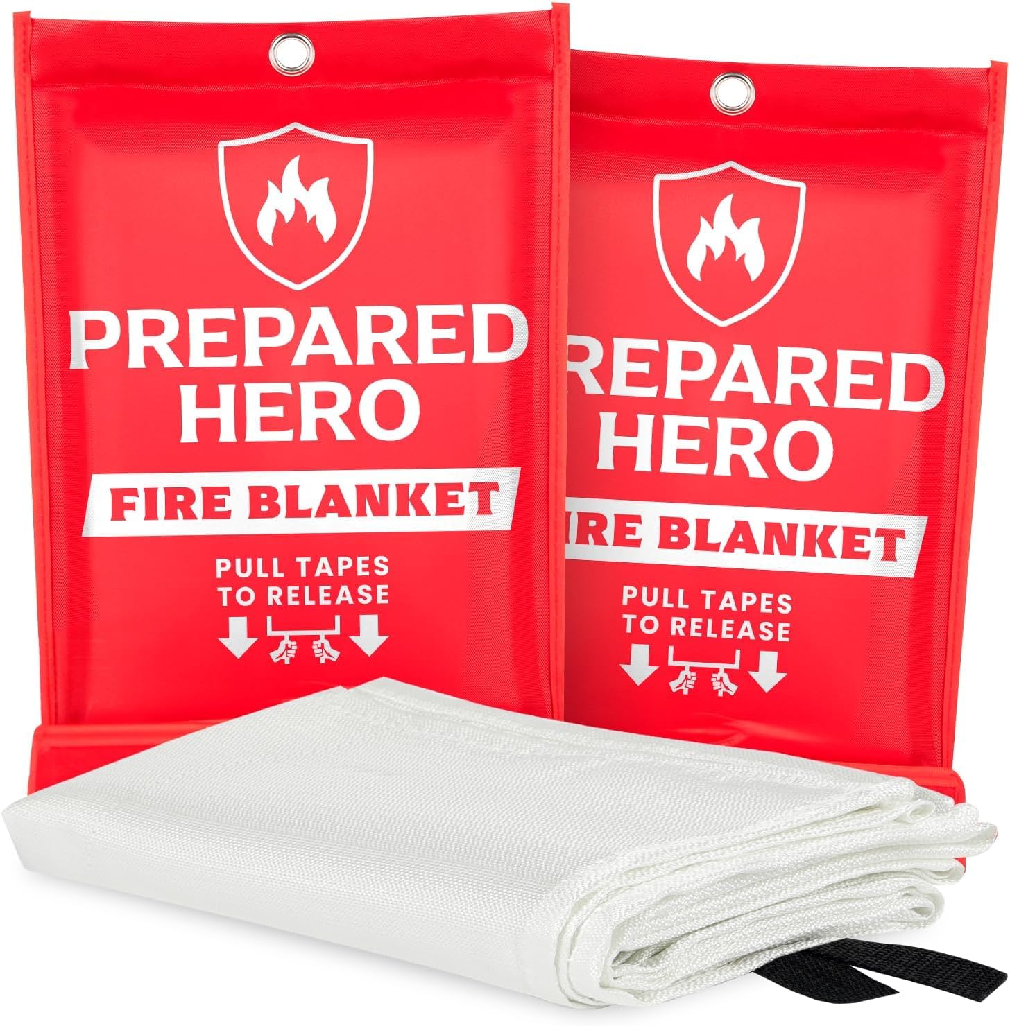 Prepared Hero Emergency Fire Blanket 2-Pack