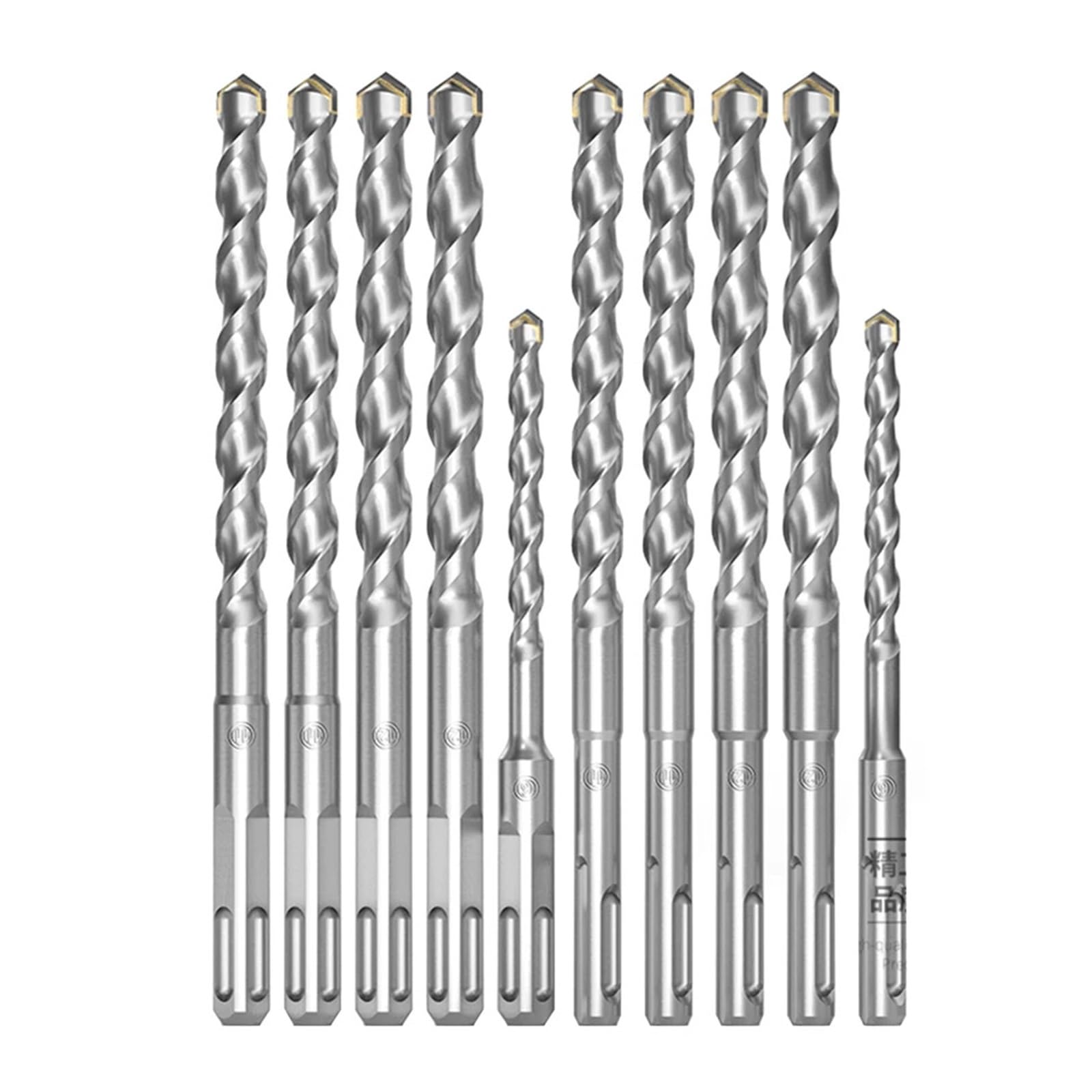 Taladro alargado de impacto, broca martillo eléctrico, cuatro hoyos, mango cuadrado, redondo a través la pared, perforación cemento y hormigón Apto para madera y metal(Round handle 16x160)