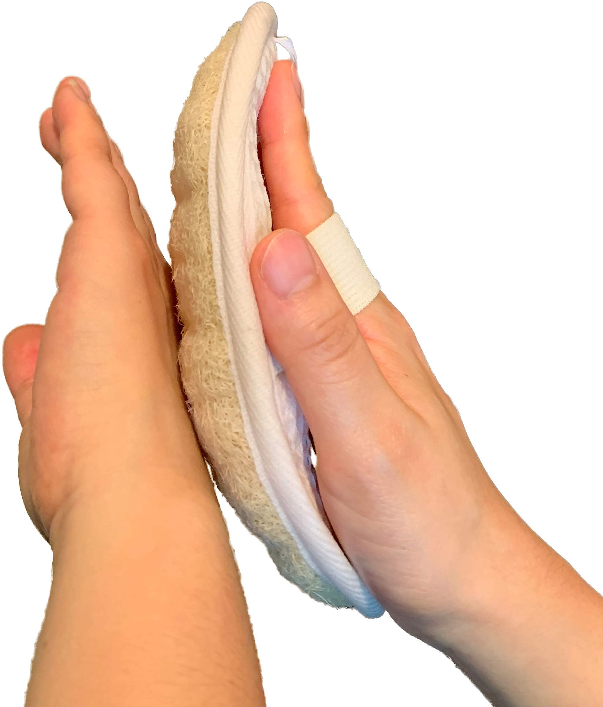 6 pz/set – 4 pennelli da bagno esfolianti naturali luffa luffa luffa lufa su un bastone – con manico lungo in legno per la schiena – 2 XL grande esfoliante – Spugna per doccia corpo schiena scrubber