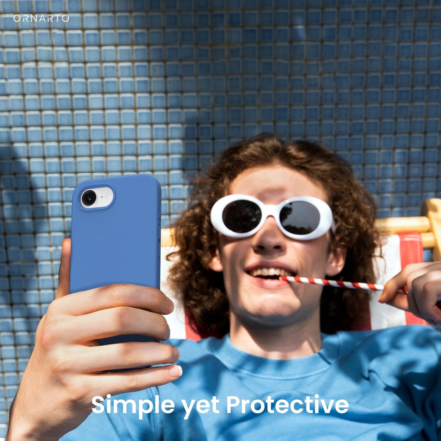 ORNARTO Compatible with iPhone 17e Case and for iPhone 16e Case 6.1", Liquid Silicone 3 Layers Full Covered Soft Gel Rubber Shockproof Cover, Protective Phone Cases for 16e & 17e-Blue 7 719Ln9osbLL. AC SL1500