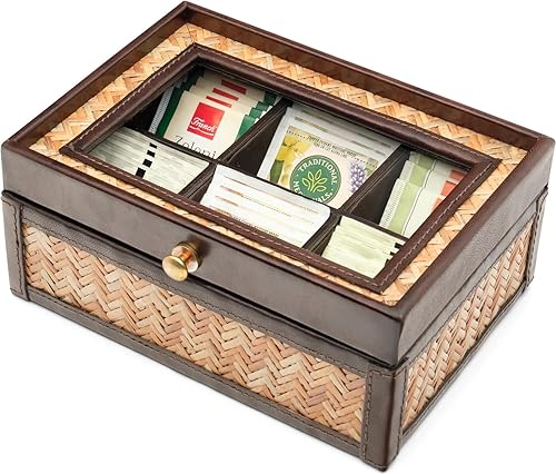 Almacenamiento de bolsas de té (tapa de vidrio)