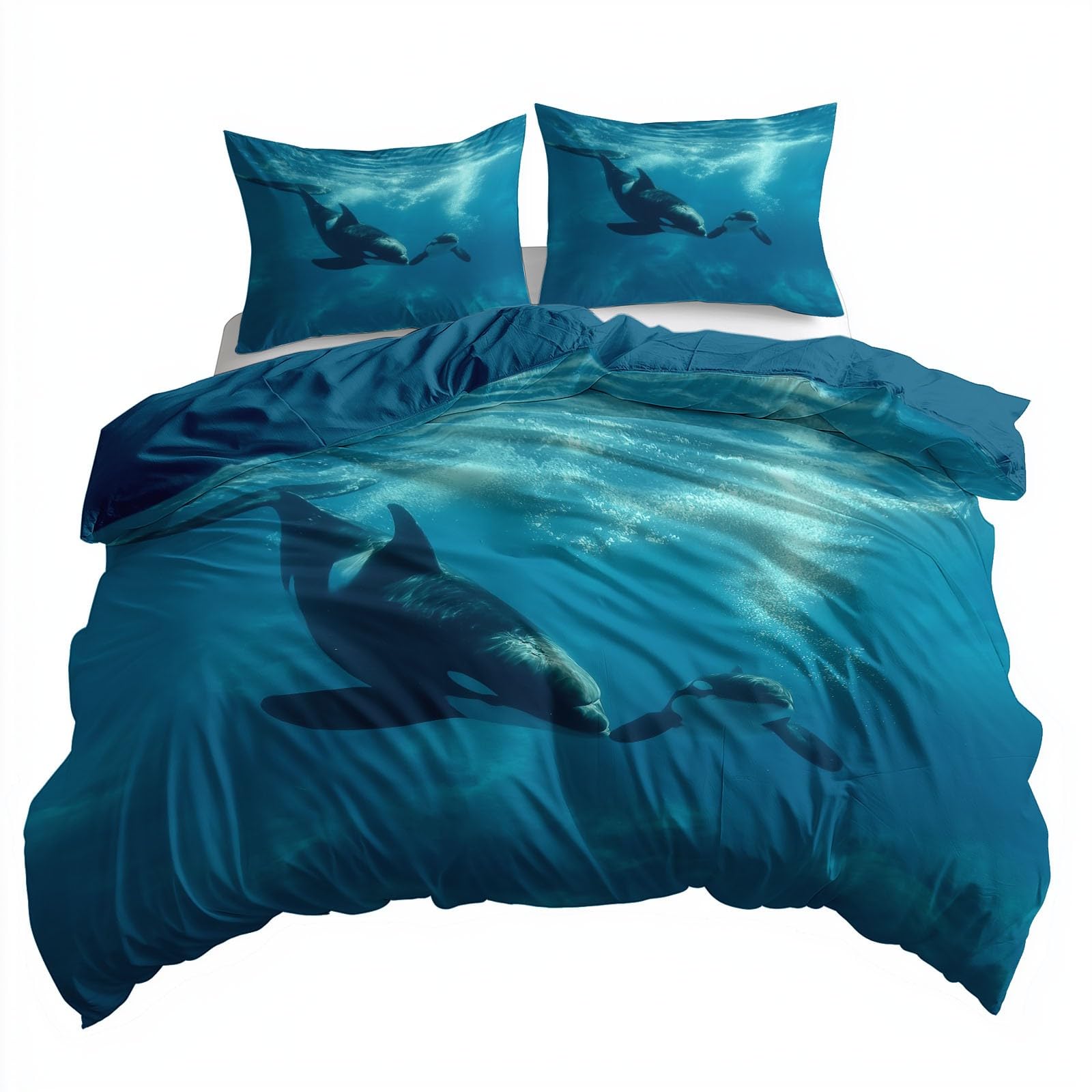Homemissing Set di biancheria da letto per bambini e bambine, motivo barca a vela, per ragazzi e ragazze, con copripiumino a tema oceano, avventura, copriletto, decorazione per la camera