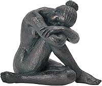 Vista 9 de Guichifun Estatua de bailarina de yoga para decoración del hogar, escultura de bronce de resina, moderna y creativa, estatua de jardín