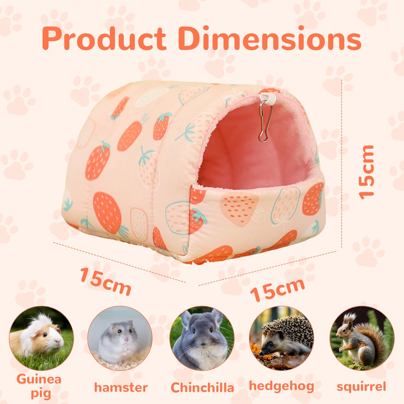 UZYXC Cama para Cobayas,Paquete de 1,Casita para Cobayas,Cueva Acogedora para Cobayas,Casita para Hámsters,Accesorios para Animales Pequeños Como Conejos Enanos,Chinchillas, Ardillas y Hurones — view 2