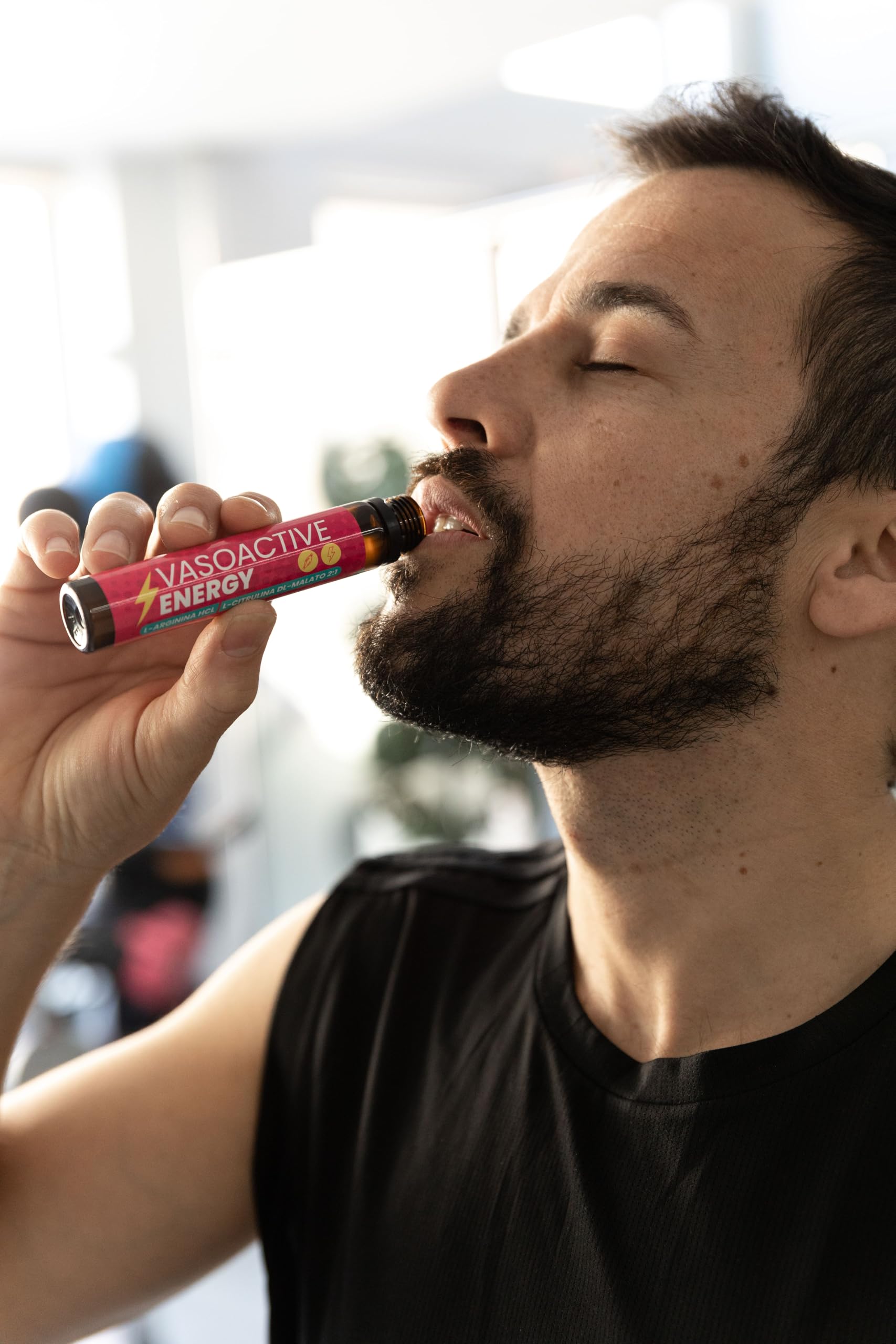 VasoActive Energy - SqualOX® | L-Arginina HCL 5000 mg + Citrulina Malato 2:1 5000 mg por dosis | Vasodilatador Energético | Pre-entreno líquido con Vitamina C y Espino Blanco