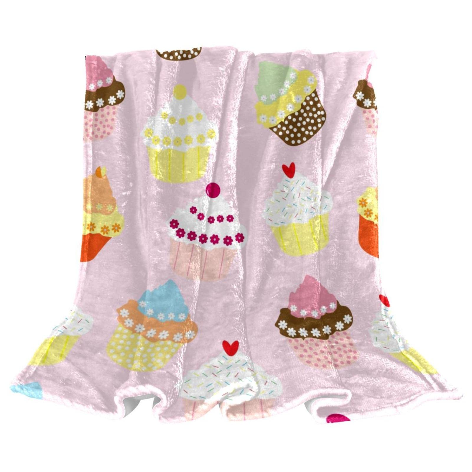 Plaid cupcakes couverture polaire canapé idéale pour les soirées cocooning