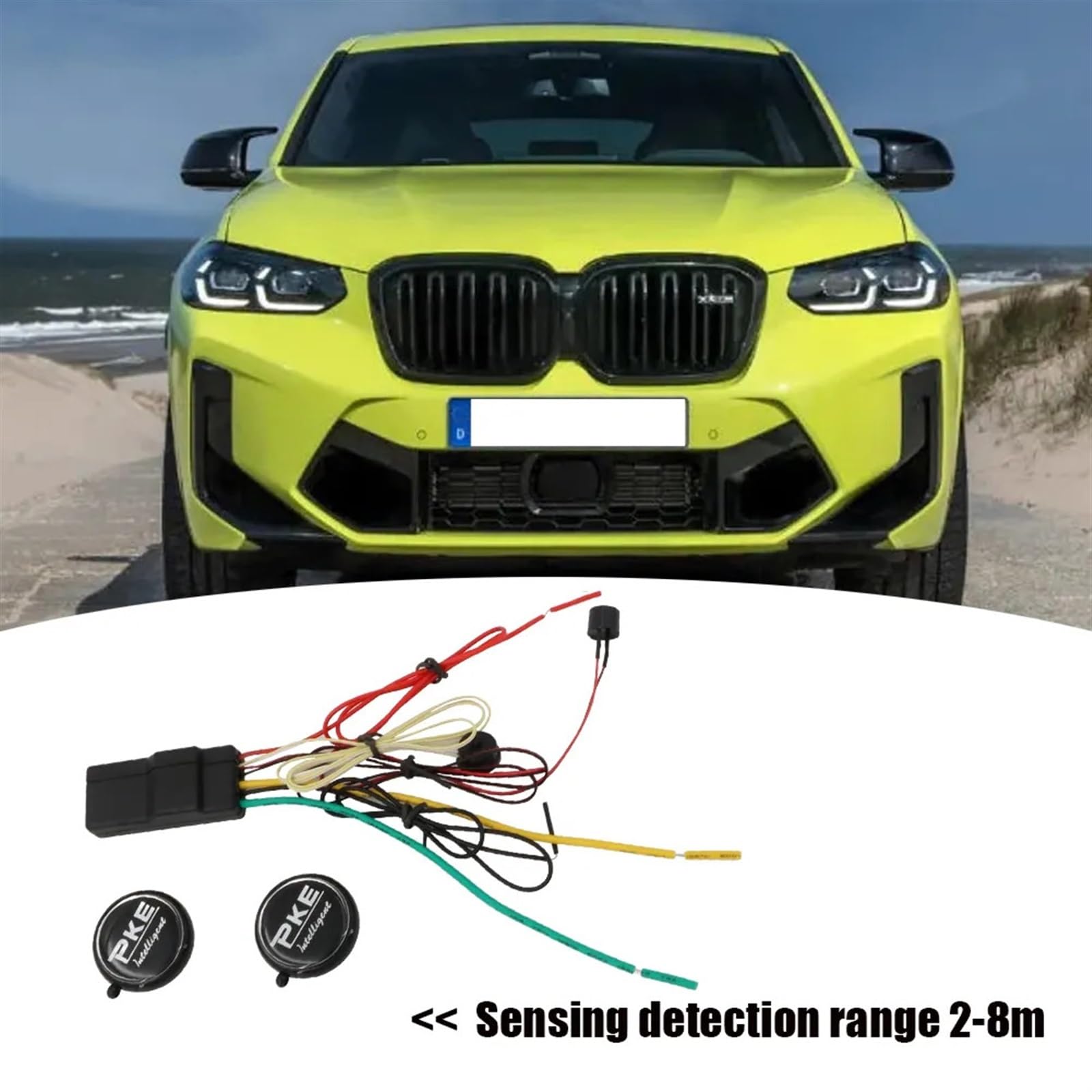 SystèMe D'Alarme Antivol pour Voiture Verrouillage Secret Intelligent Universel 12V, Dispositif antivol, capteur de 8 mètres, Alarme, antidémarrage de Voiture, Verrouillage du Moteur sans Fil