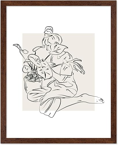 Miniatura 231 de Poster Master Póster de peonías – Estampado de flores retro – Ilustración floral – Ilustración en blanco y negro – Diseño de línea y abstracto –