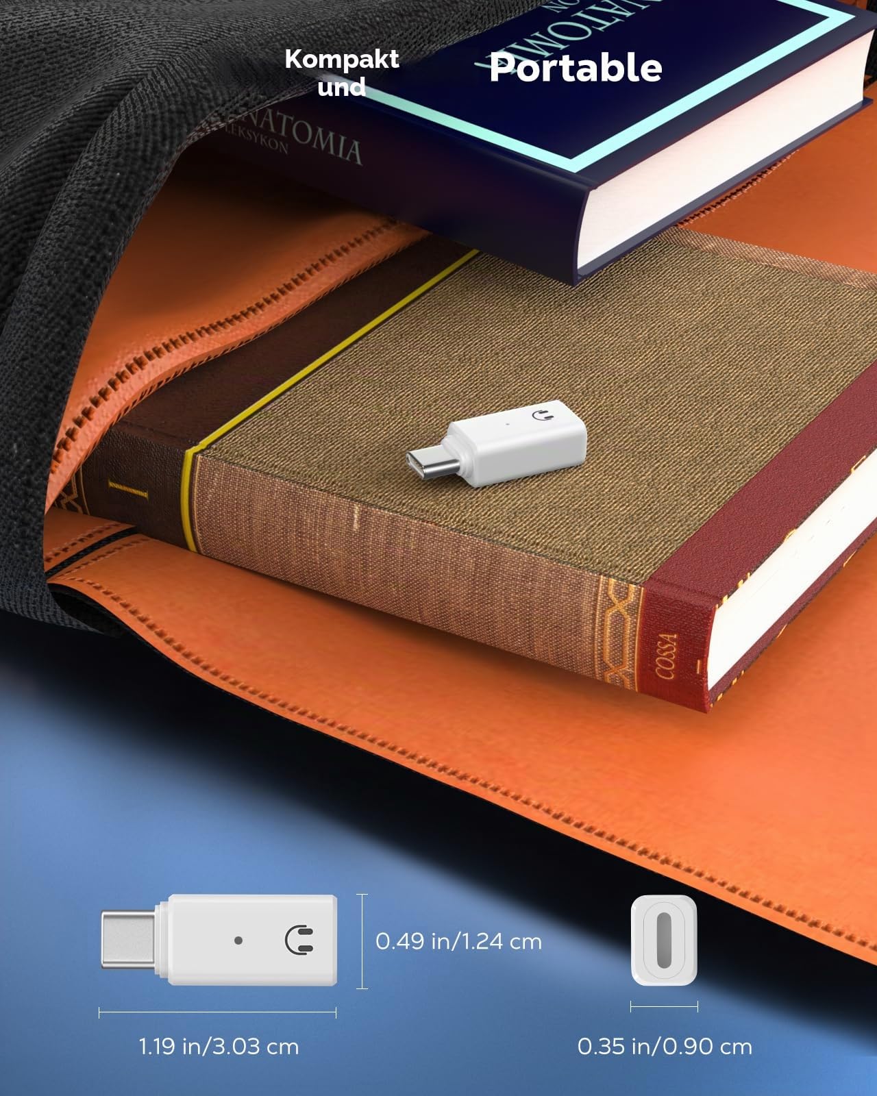 MoKo Lightning auf USB-C Audio Adapter, USB C auf Lightning Kopfhörer Adapter für iPhone 17 16 16e 15 Pro Max Plus, iPad Air/Pro, MacBook, Weiß