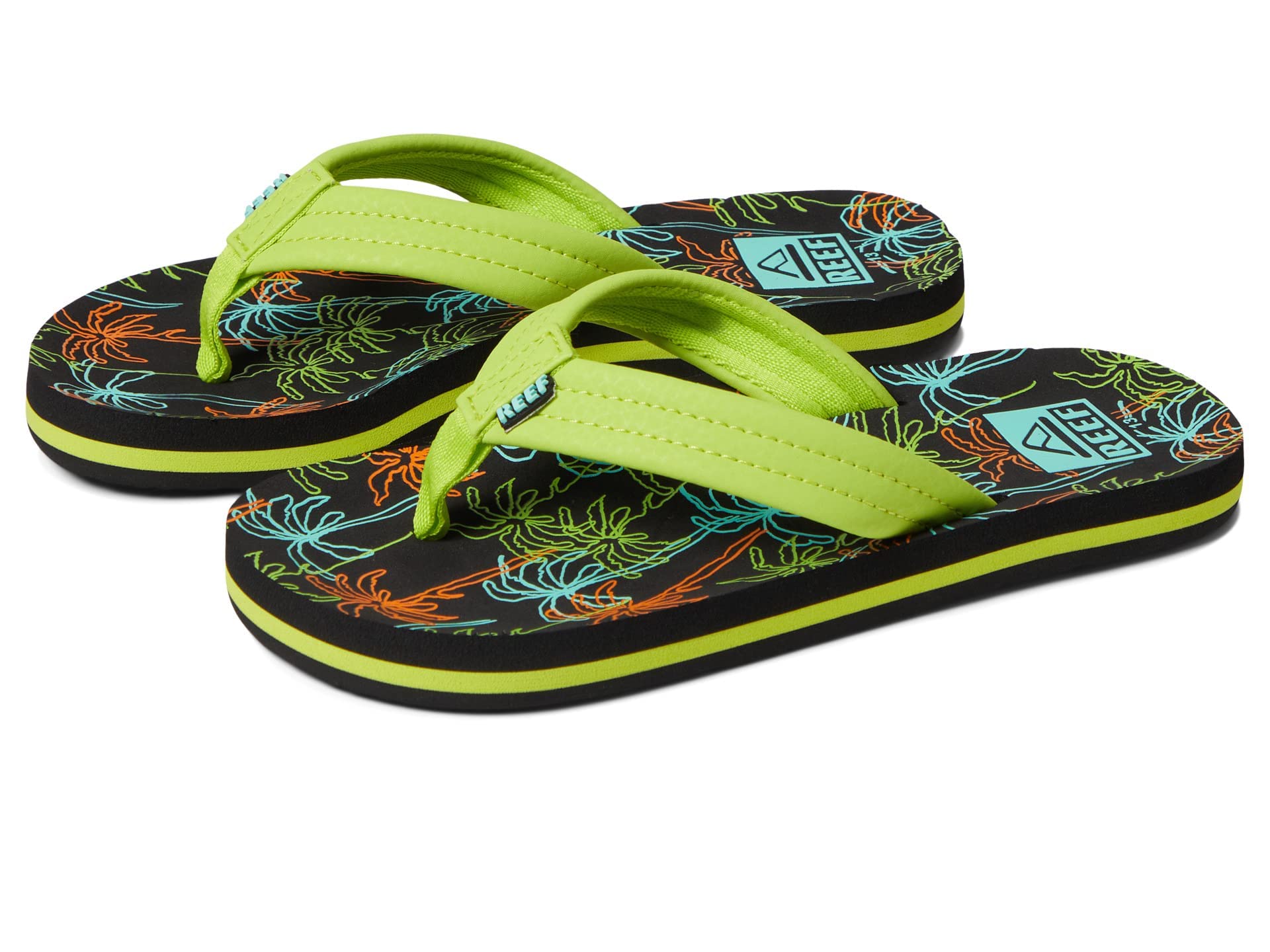 Reef Kids Boys Sandals, Kids Ahi Neon Palm, UK 9
