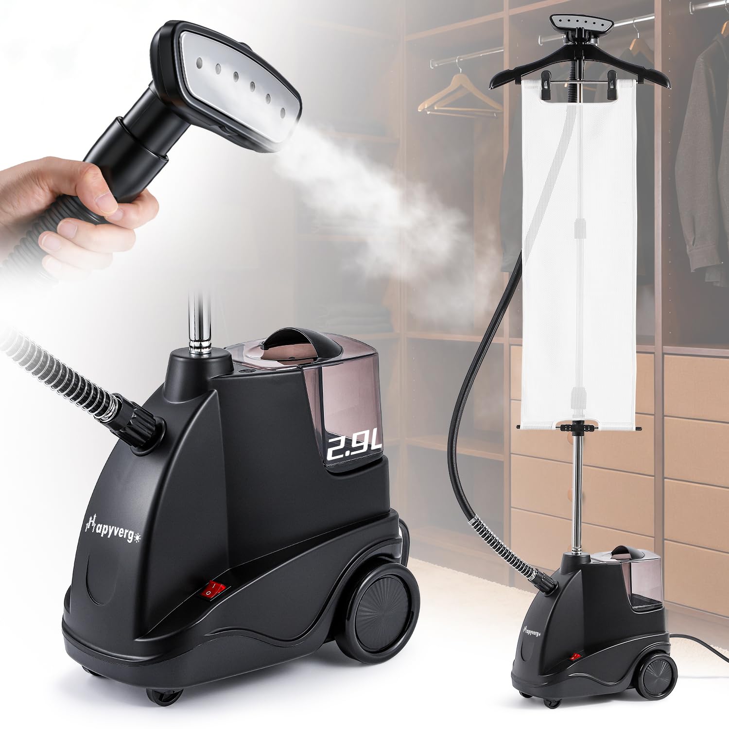 Free Standing Garment Steamer 1500W Black-image-26