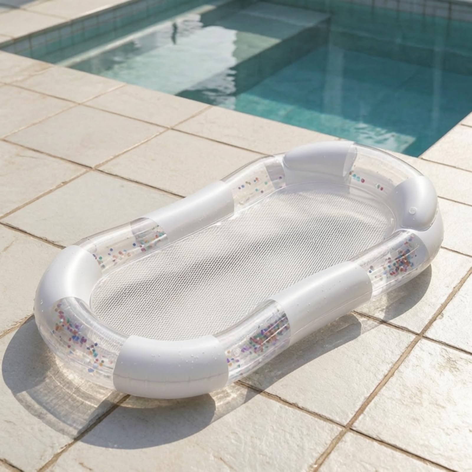 Matelas Piscine Gonflable Confortable | Chaise Longue Flottante, pour Plage, Vacances, Adultes