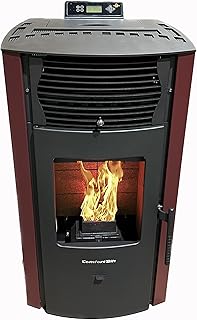 Comfortbilt Pellet Stove Small Wood Pellet Heater Pellet Stove Burgundy EPA 47 Lbs Hopper