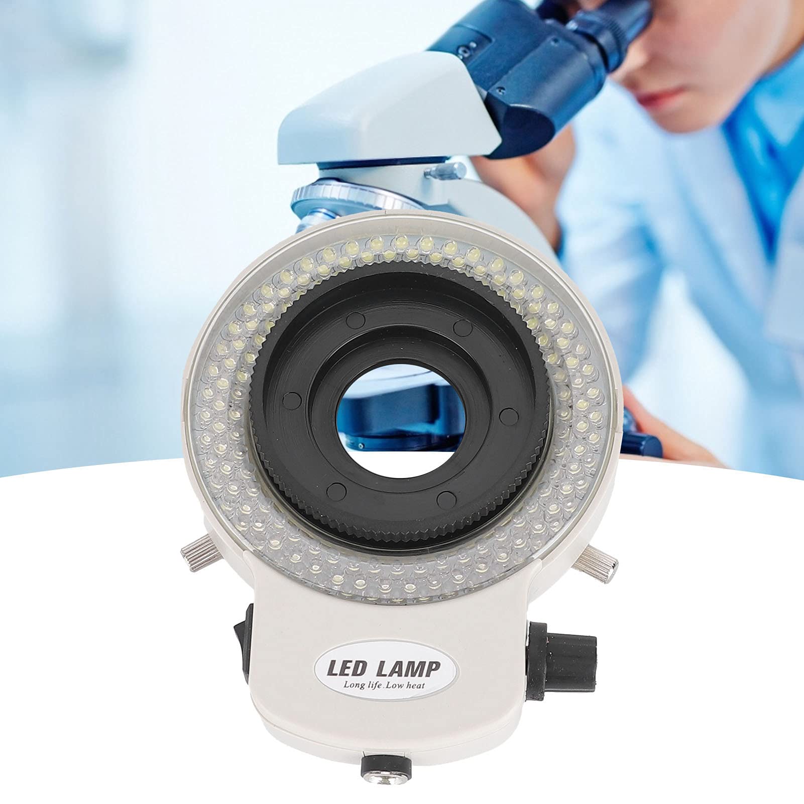 Microscopio de Luz LED Microscopio de Luz LED Fuente de Luz Luz ABS Iluminación sin Sombras para Telescopios Estéreo Cámara de Microscopio Industrial (Enchufe europeo)