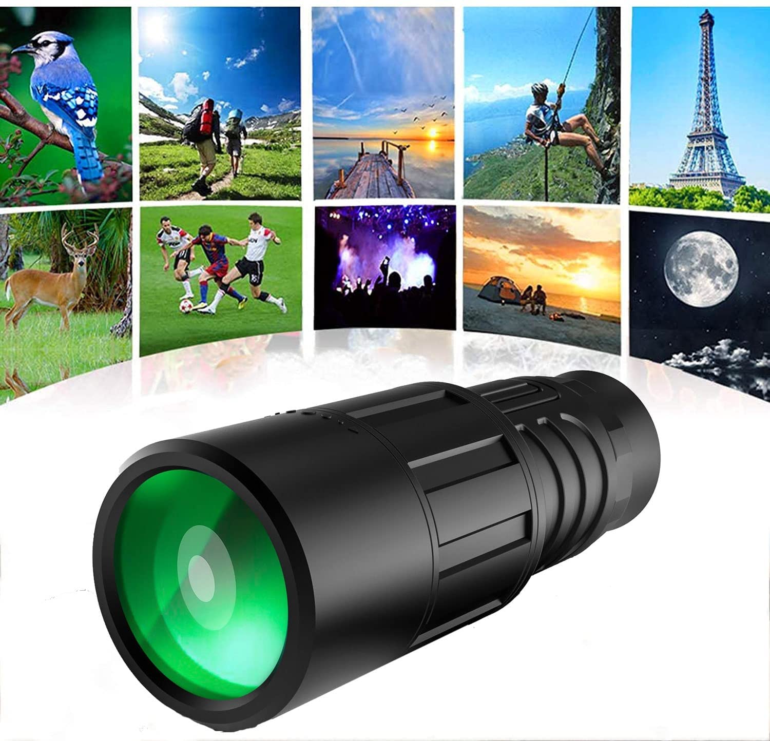 Monoculare Zoom 10-300x40 Con Treppiede E Supporto Smartphone – Impermeabile, Prisma BAK4, Per Birdwatching E Trekking - 3