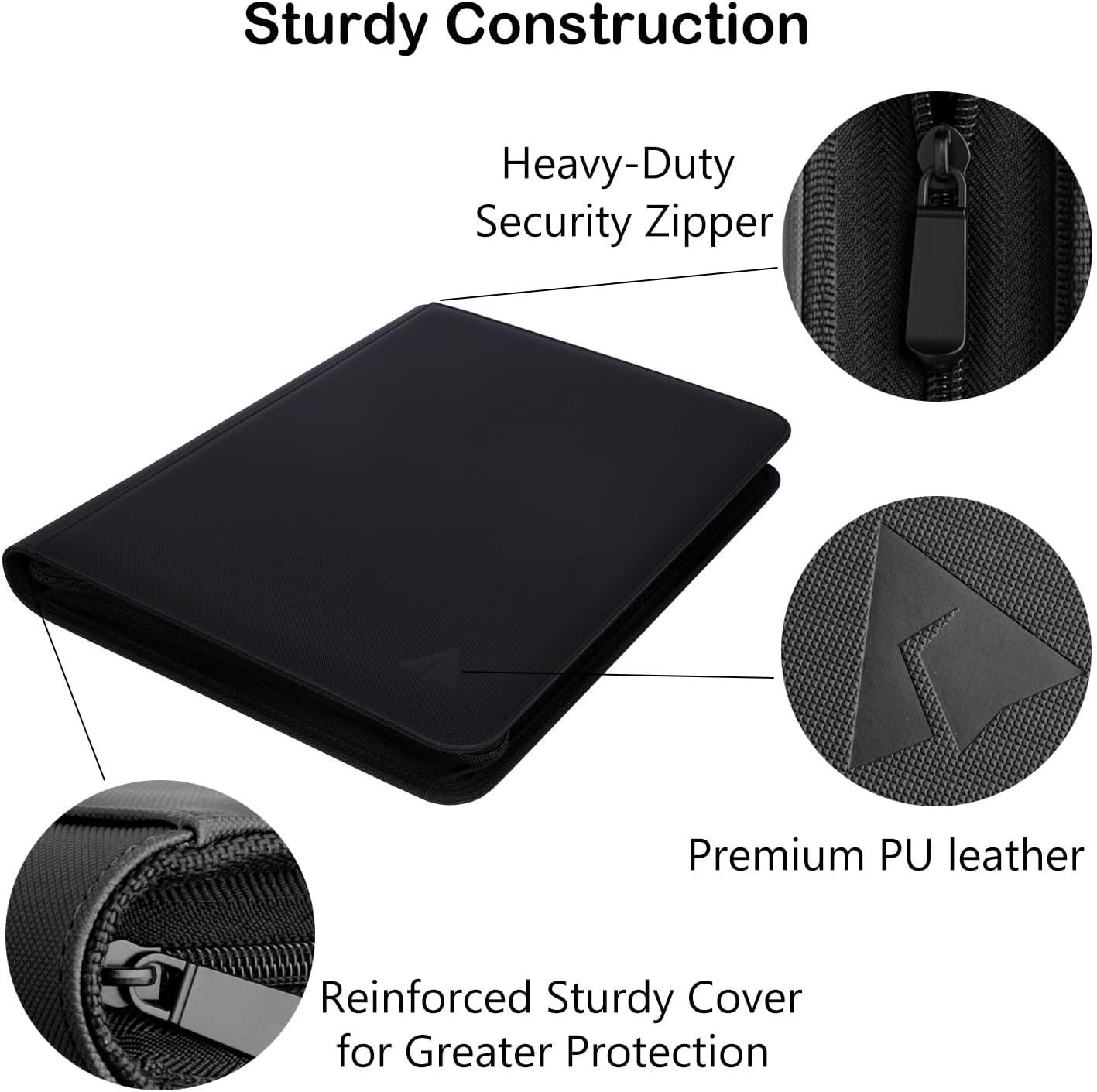 Top loader Binder, Holds 300+ Top loaders 9-Pocket Top Loader Card Storage Album, Ringless Double-Sided Pockets for Cards in 3 x 4'' Top loaders