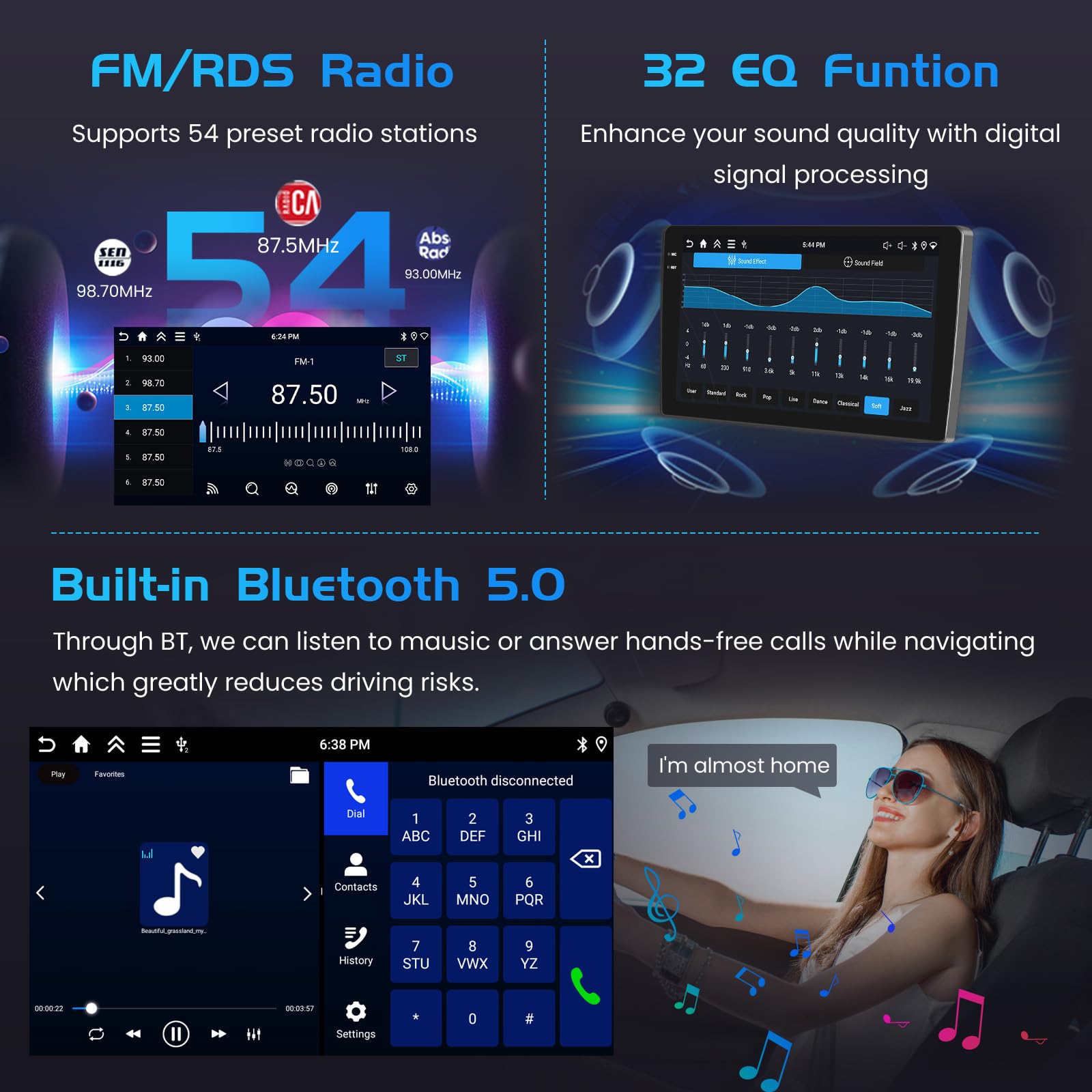 Inefala 4+64G Radio para Nissan Qashqai J10 2006-2016 Android 15 con 9'' In-Cell Pantalla con Wireless Carplay y Android Auto Mirror Link Radio FM/RDS GPS WiFi Bluetooth SWC Cámara Inversa