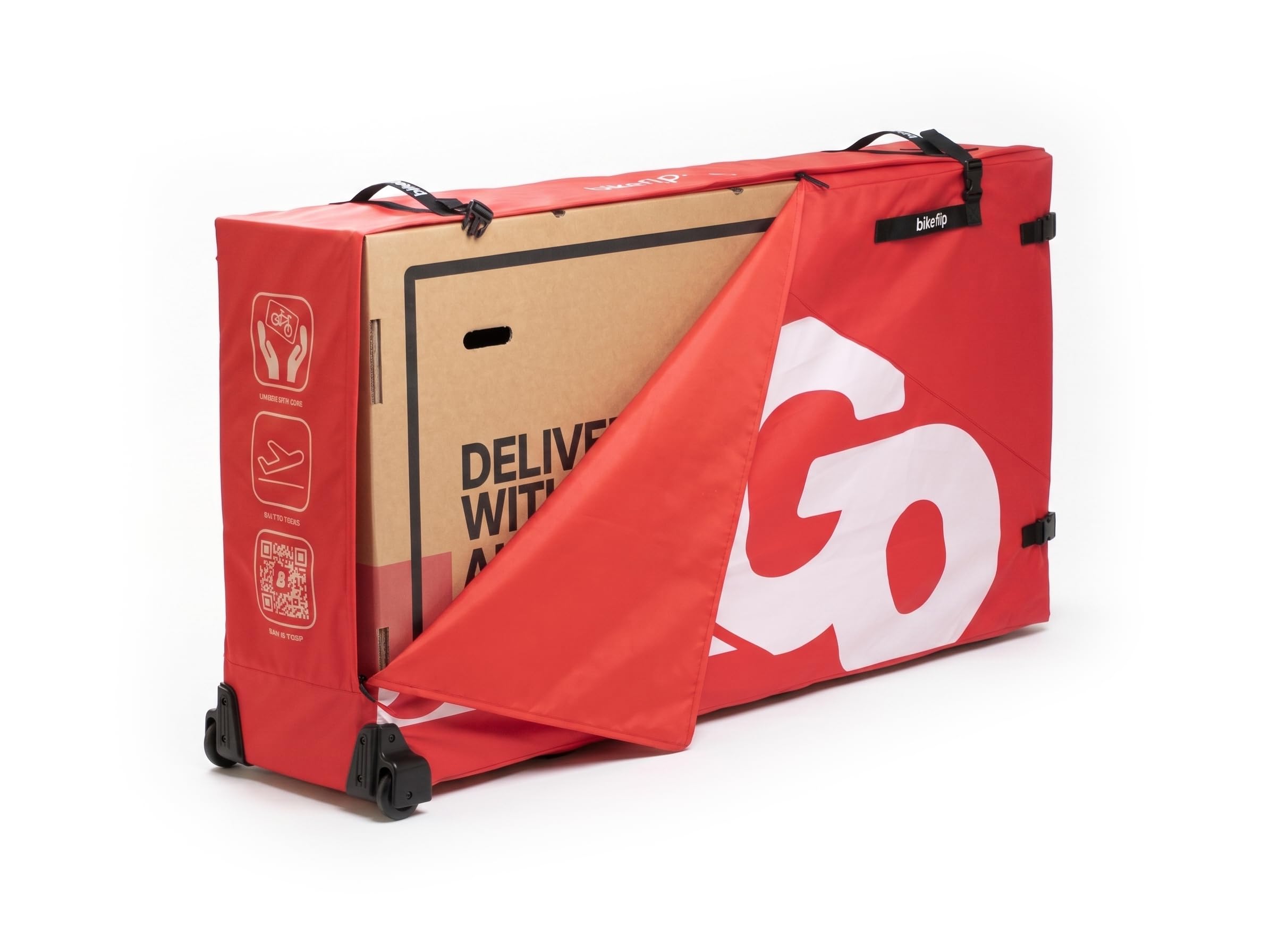 Go Borsa da Trasporto Impermeabile e leggera per Biciclette, Sacca contenitiva per Bikeflip Box Standard e Pro, Trolley con Maniglie e ruote, Valigia per Trasporto Bici (MEDIUM (158x37x86cm))