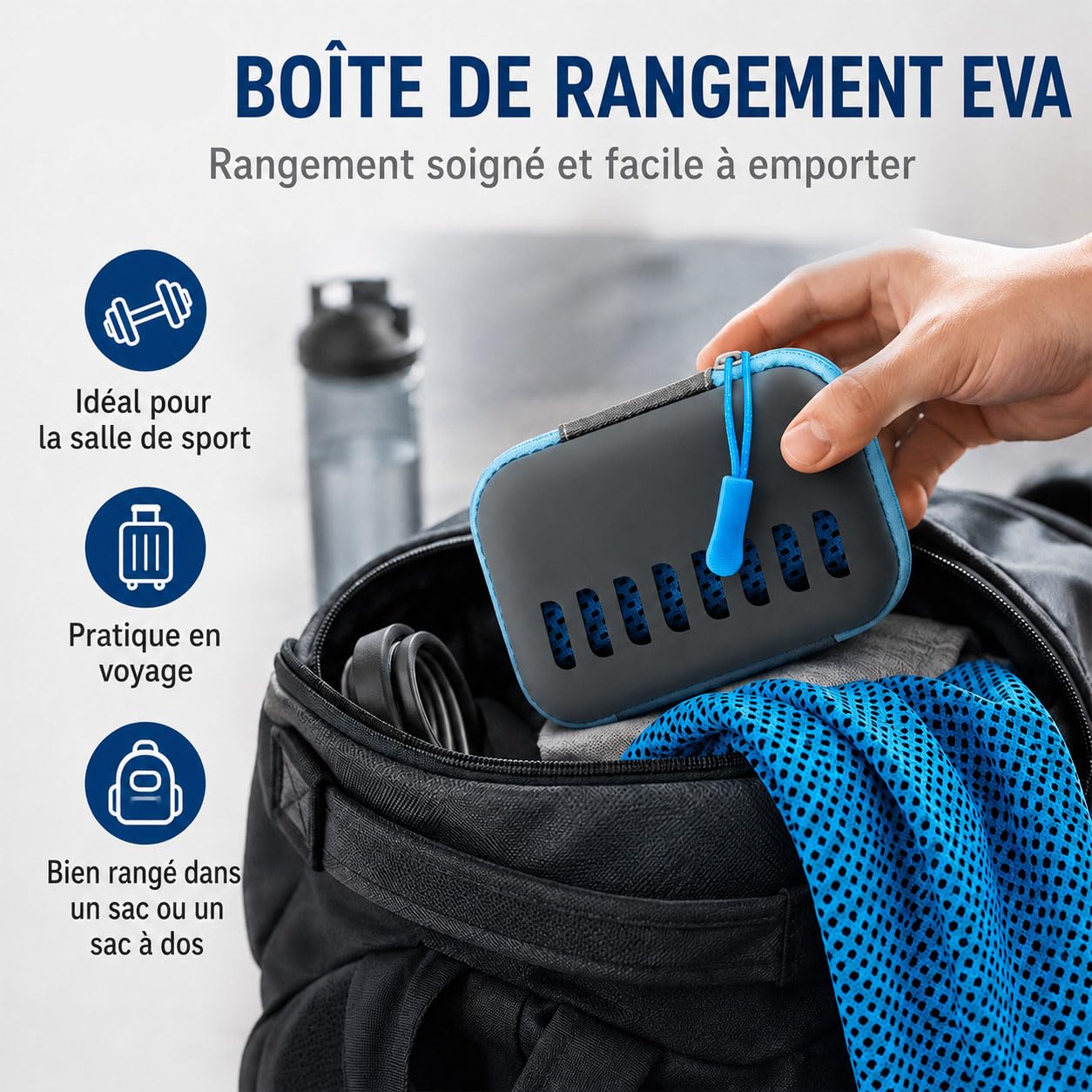 Générique Serviette rafraîchissante avec boîte de Rangement – ​​Lot de 3/5/ 9 – 30 x 80 cm – Serviette Polyvalente pour Le Sport, Le Cou et Les Voyages (9 pièces)