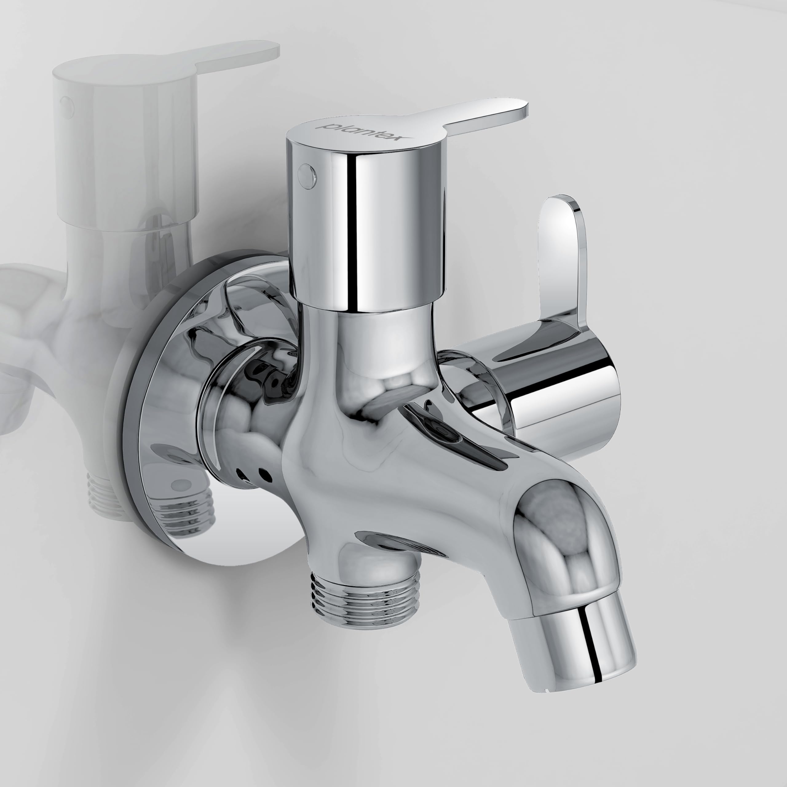 Plantex Pure Brass 2 Way Bibcock Water Tap with Brass Wall Flange & Teflon Tape/Quarter Turn Washing Machine tap/Angle Valve for Bathroom/Basin tap-(FLO-807-Chrome) (B0867KGW6R) Amazon Price History, Amazon Price Tracker