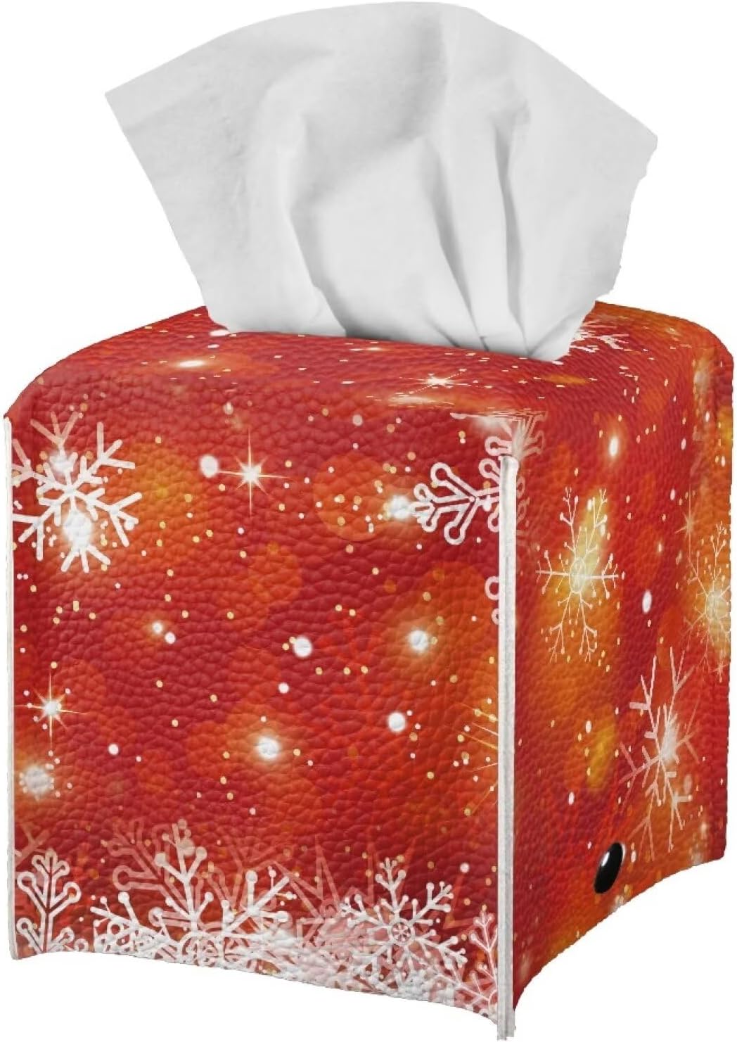 doginthehole Tissue Box Cover Square Cute Halloween Cats Pumpkin Facial Tissue Box Holder Decorative Cube Tissue Holder Dispenser for Vanity Countertop, Bedroom Dresser, Office, Bathroom Decor