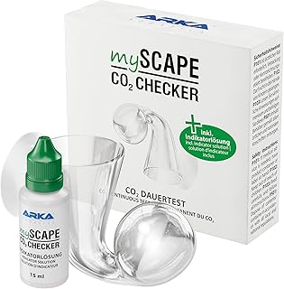 CO2 Dauertest Aquarium – Glas Dropchecker inkl. 15 ml Indikatorlösung – präzise CO2 Überwachung mit Farbanzeige für Aquascaping & Pflanzenaquarien – ARKA mySCAPE