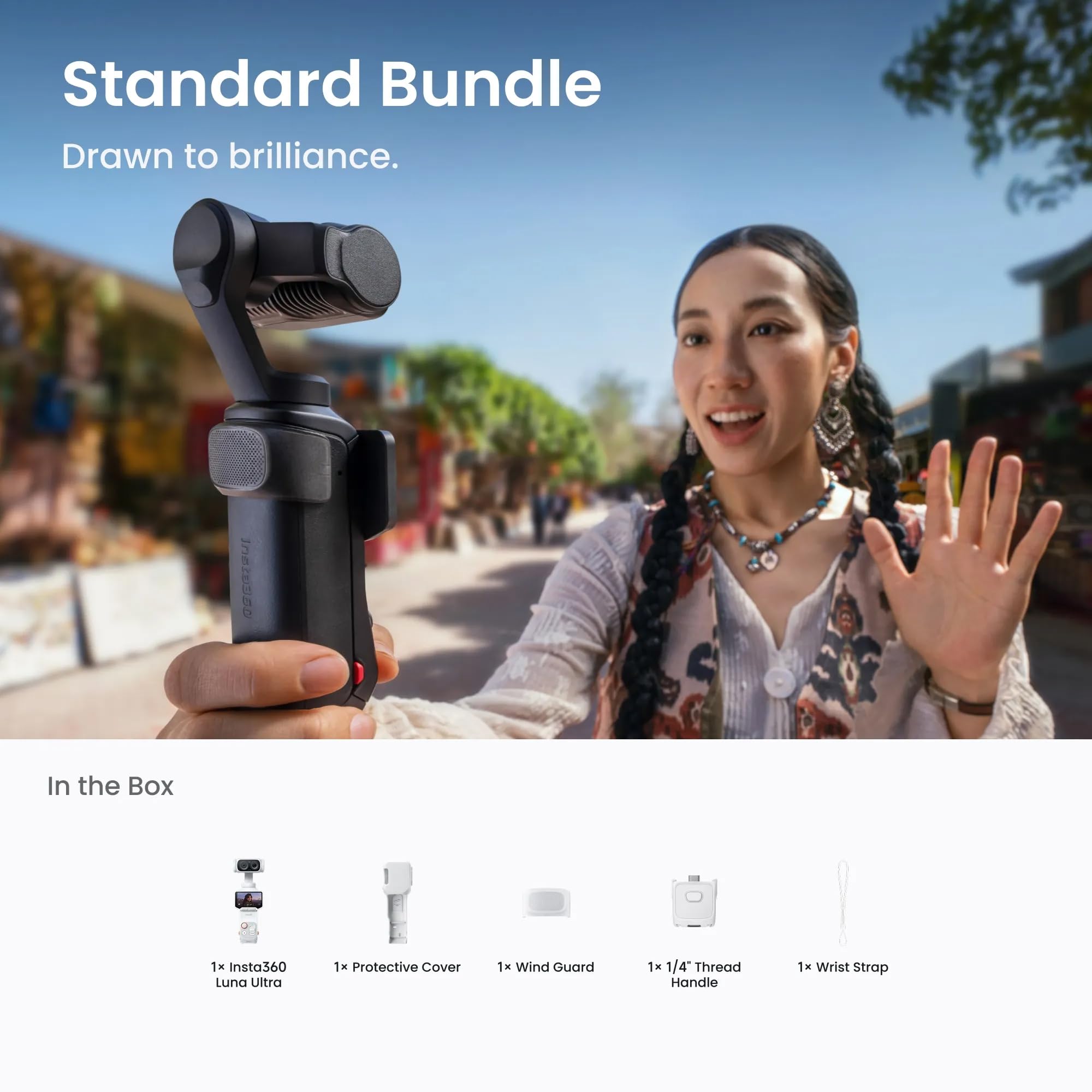 Insta360 Luna Ultra Standard - Set di accessori per auto, colore: Bianco