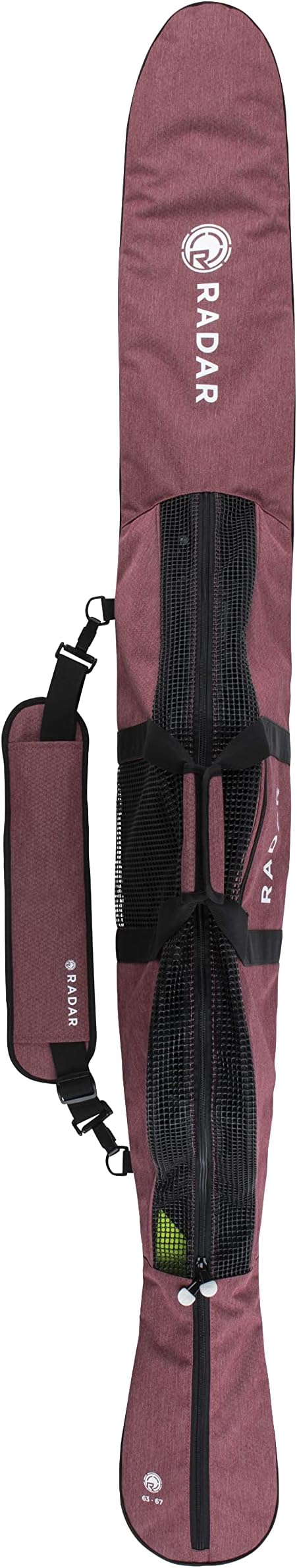 Radar Women's Padded Slalom Case, Coral/Black, 63-67 Inches