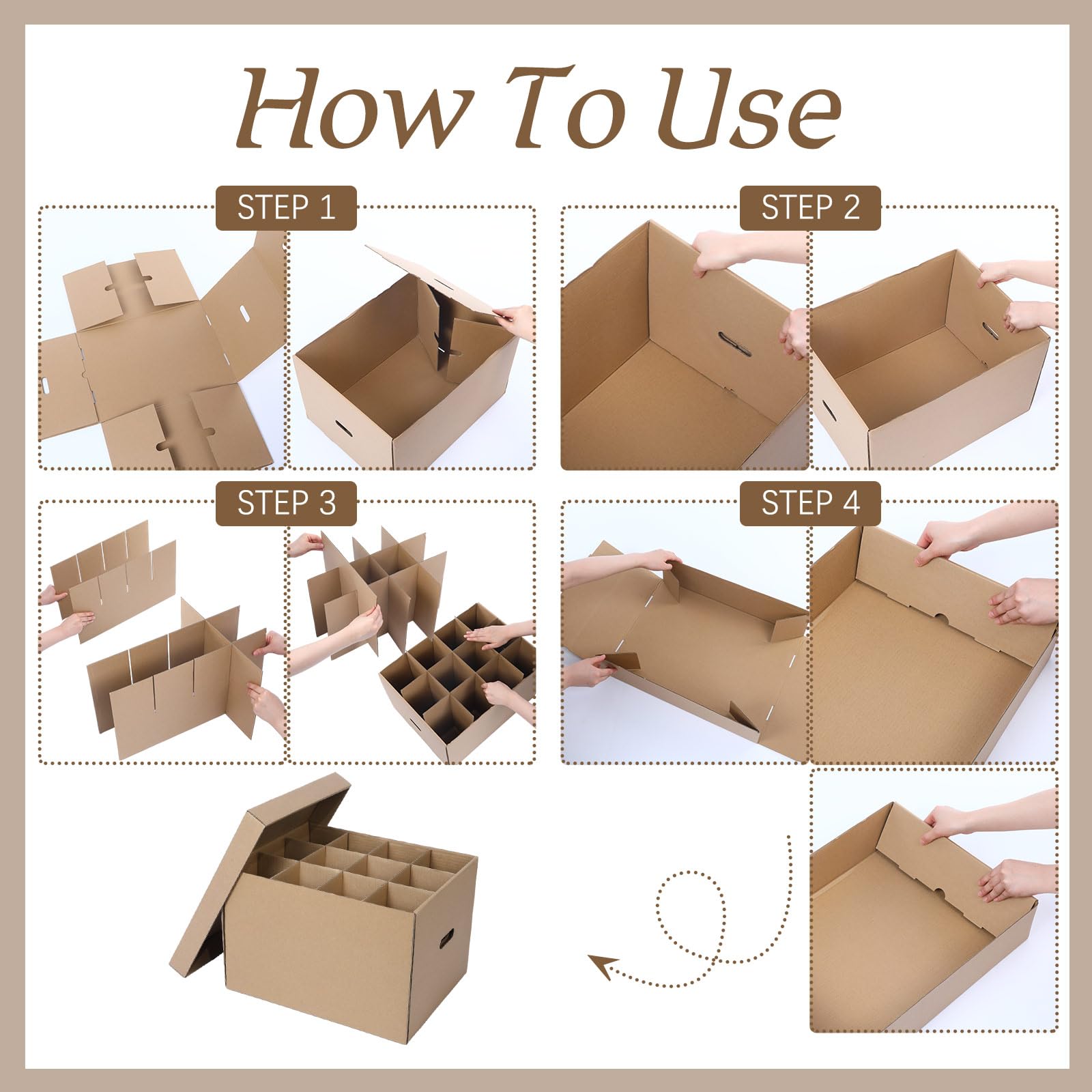 Wine Glass Moving Boxes - Protect Your Stemware -3 Wine Glass Moving Boxes - Protect Your Stemware -3