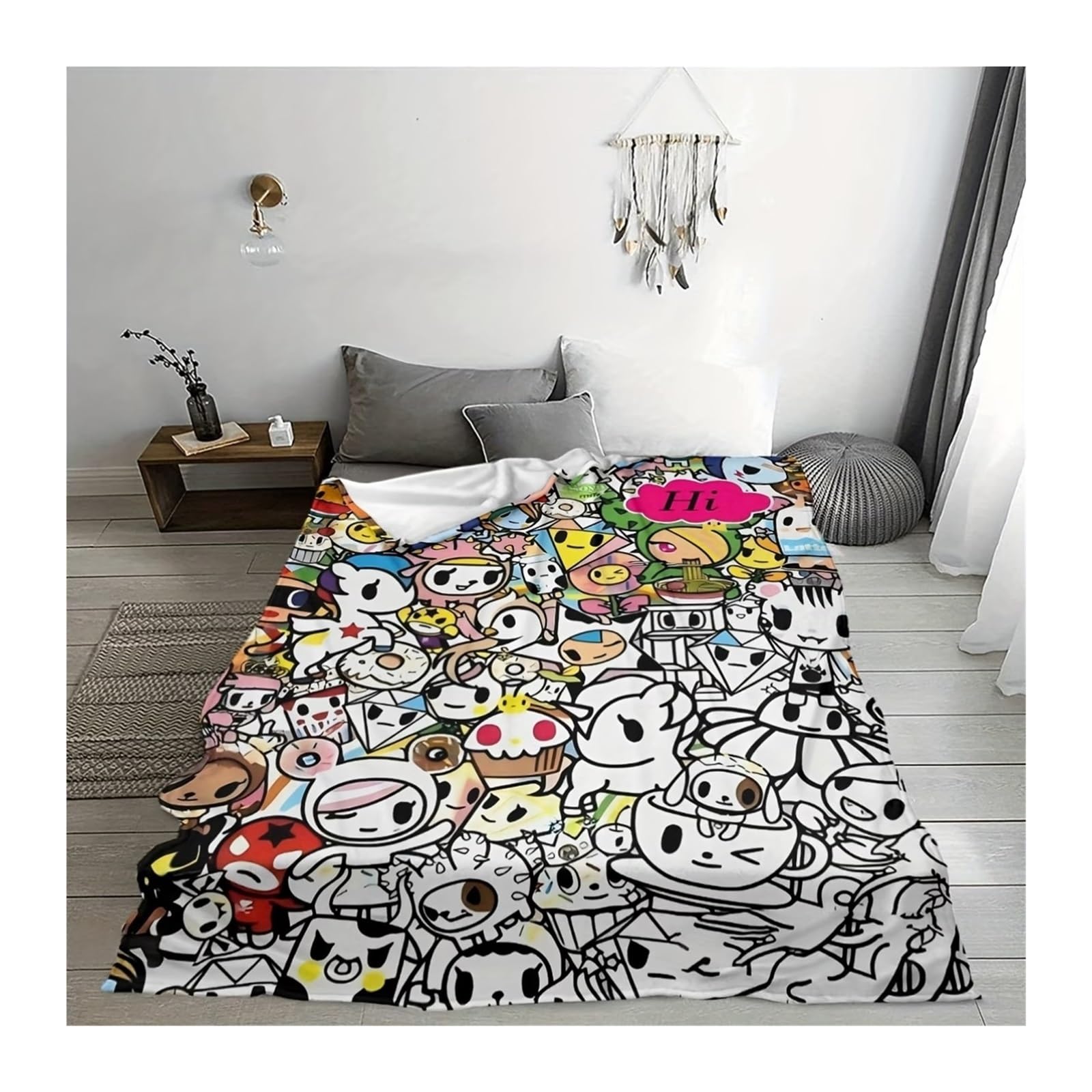 coperta da colorare Divertente coperta interattiva con graffiti da colorare fai te(Style B- 100x150cm)
