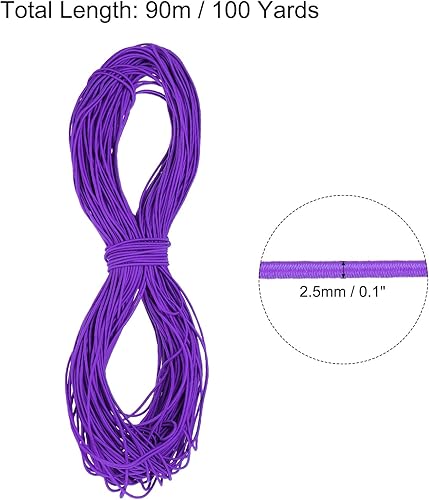 Vista 81 de PATIKIL Cuerda elástica elástica de 1/8 pulgadas, 11 yardas (0.118 in x 32.8 ft), color verde militar para manualidades, correas de gancho