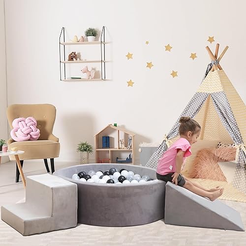 Miniatura 8 de Piscina de bolas de espuma con bloque de juego para niños pequeños, bloque de escalada, equipo de juego suave para bebés, niños, estructura de juego