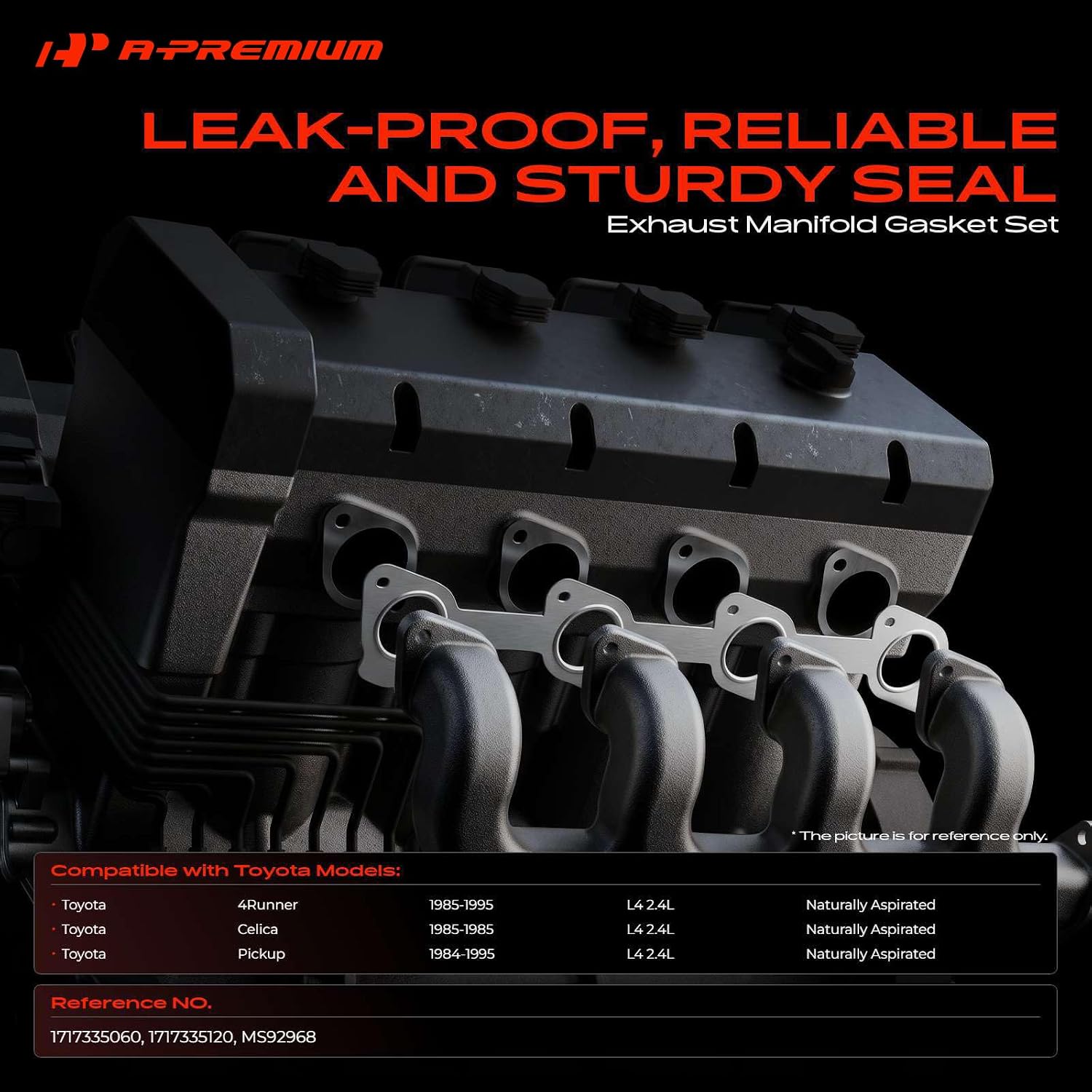 A-Premium Exhaust Manifold Gasket Set Compatible with Toyota