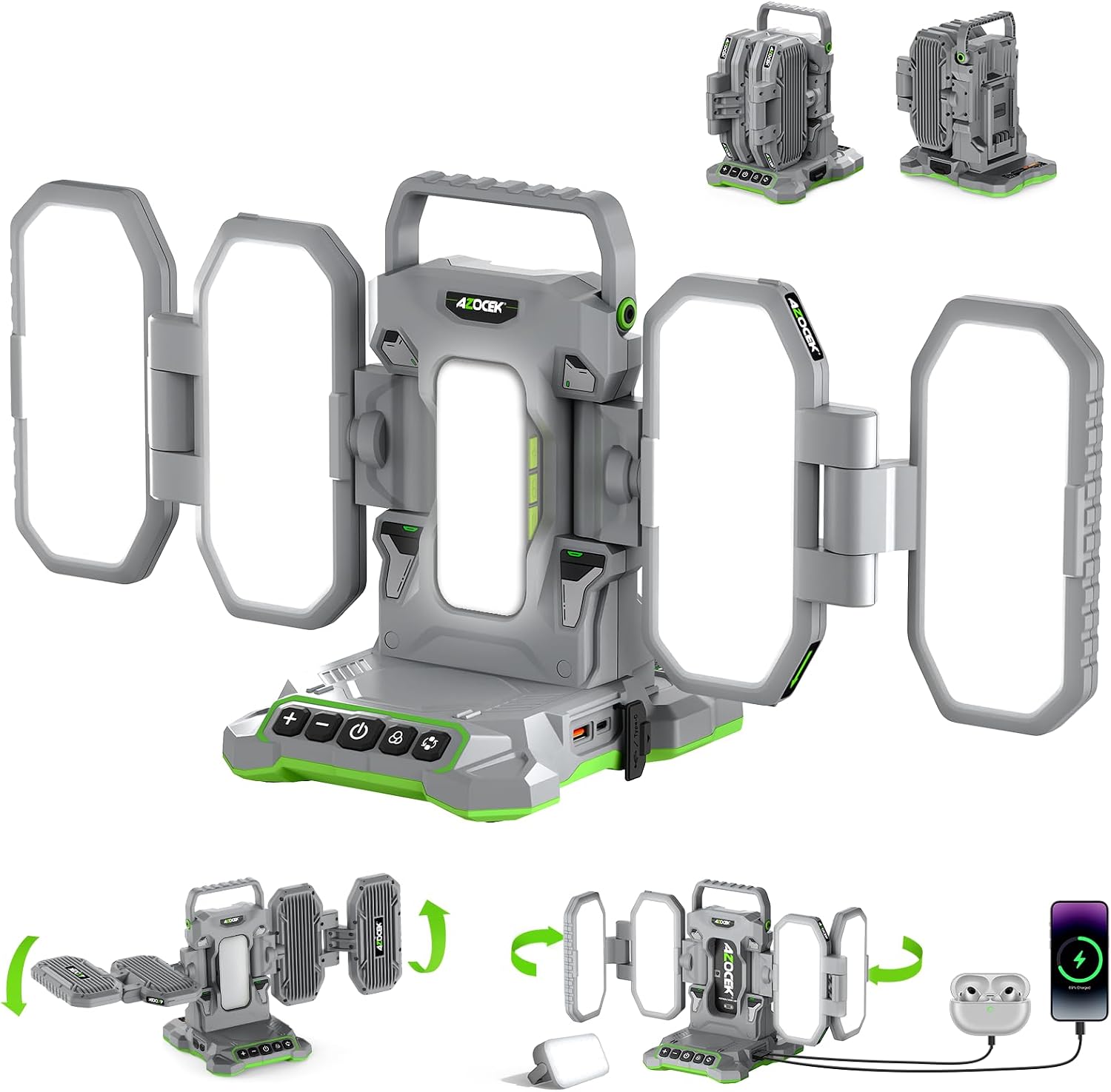 10,000LM LED Work Light Compatible with Greenworks 40V G-MAX Batteries