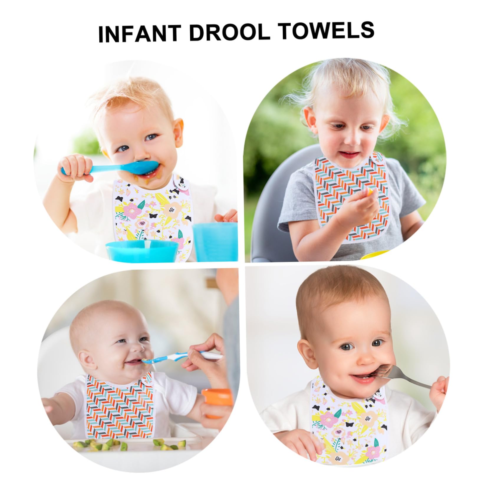 ibasenice 8piezas Baberos De Algodón Para Bebés Ajustables y Absorbentes Pack De Toallas Multifuncionales Para Alimentación y Cuidado Del Niño Niña Suaves y Cómodos Para Recién