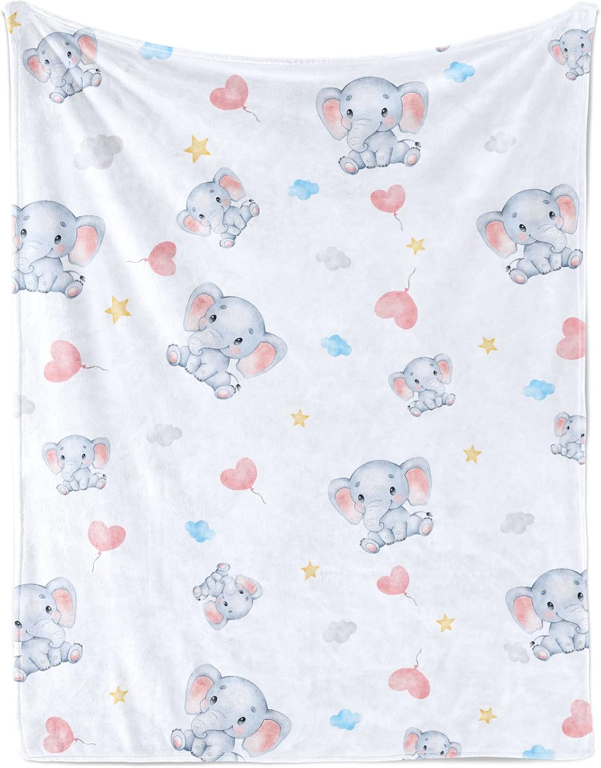 Elephant Throw Blanket for Girls, Soft Cute Elephant Plush