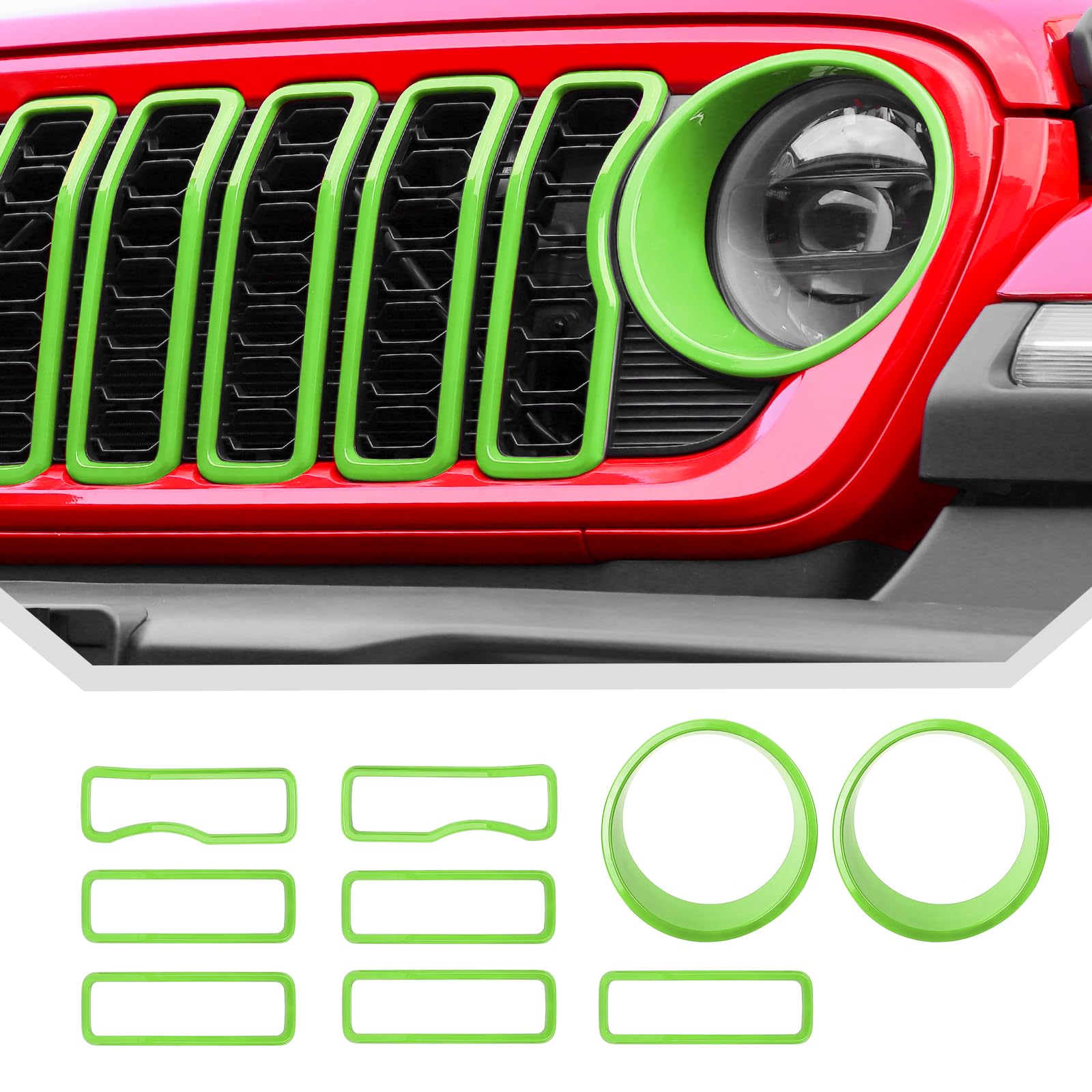 Amazon.co.jp: グリルインサート 2024+ Jeep Wrangler JL グリル