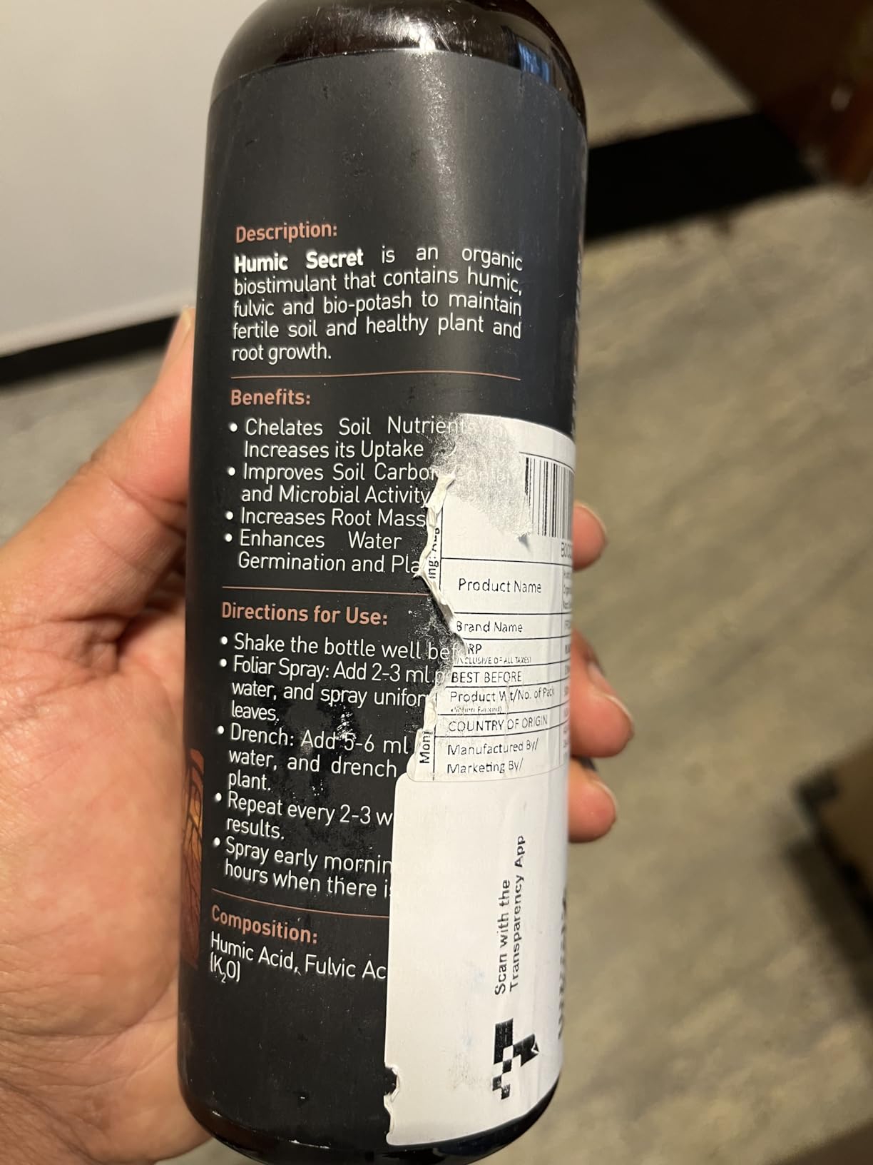 IFFCO Urban Gardens - Humic Secret - Humic Acid + Fulvic Acid + Bio ...