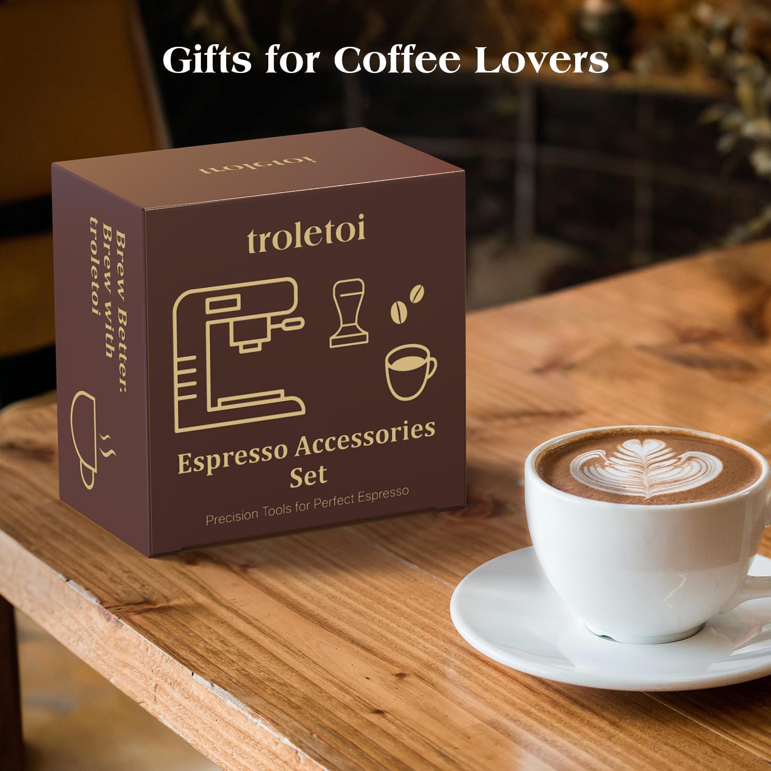 Kit 7 Accessori Espresso 54 mm – Tamper Livellatore, Distributore di Caffè, Strumento WDT, Puck Screen e Imbuto Dosatore, Compatibile con Macchine Espresso Sage 54 mm e Portafiltri