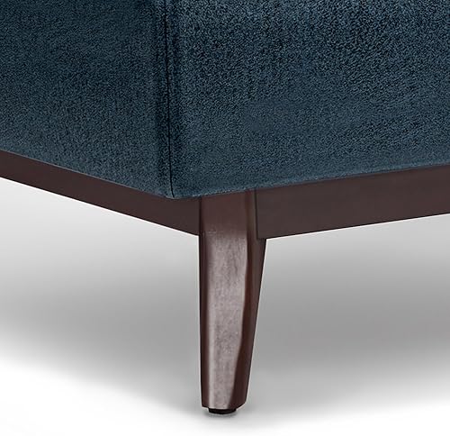 Miniatura 8 de SIMPLIHOME Owen - Mesa auxiliar otomana de almacenamiento, 34 pulgadas de ancho, tapizada de cuero vegano, otomana rectangular con parte superior