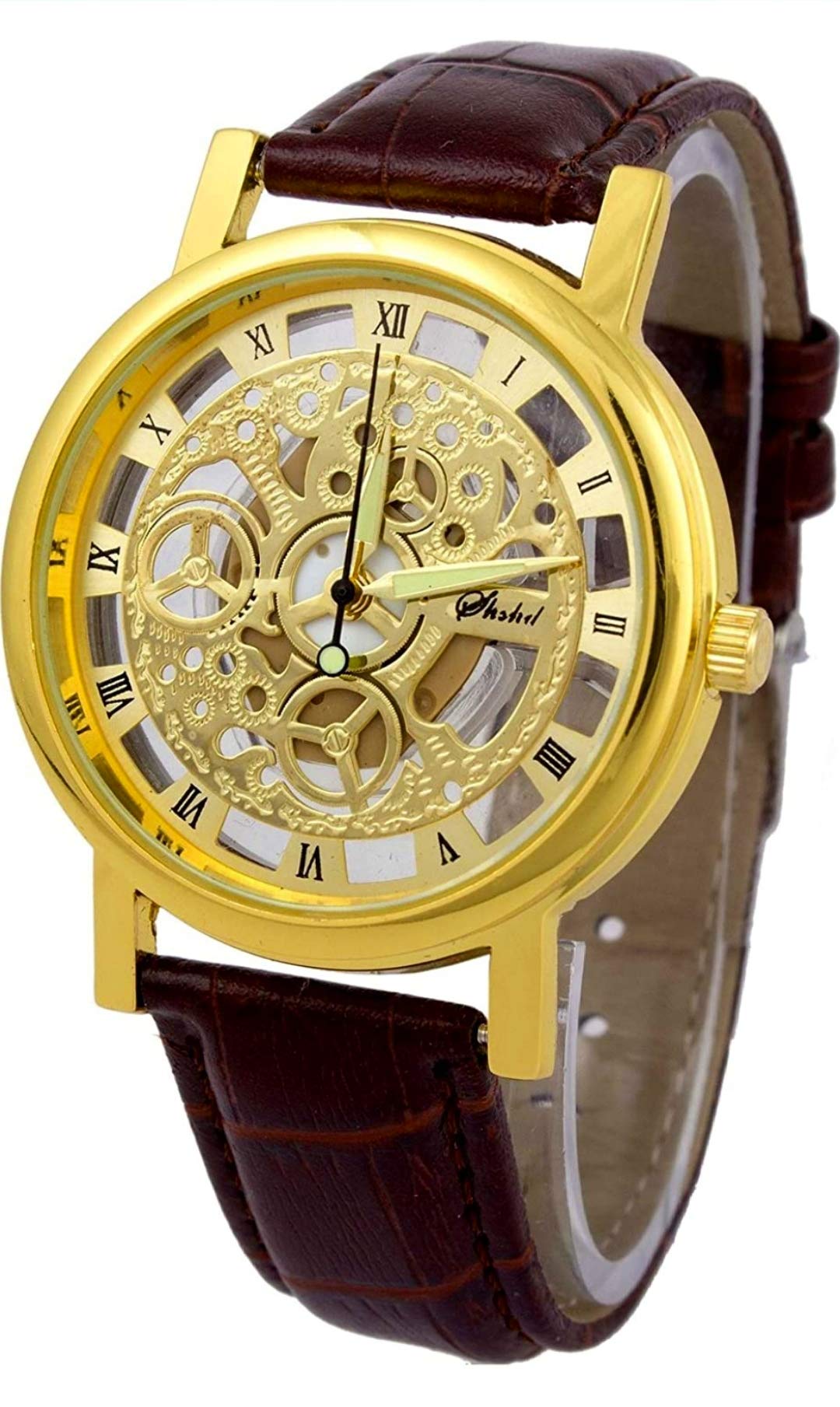 TONSY Analogue Golden Dial Men’s & Boys Leather Strap Watch (B07GMB9T54) Amazon Price History, Amazon Price Tracker
