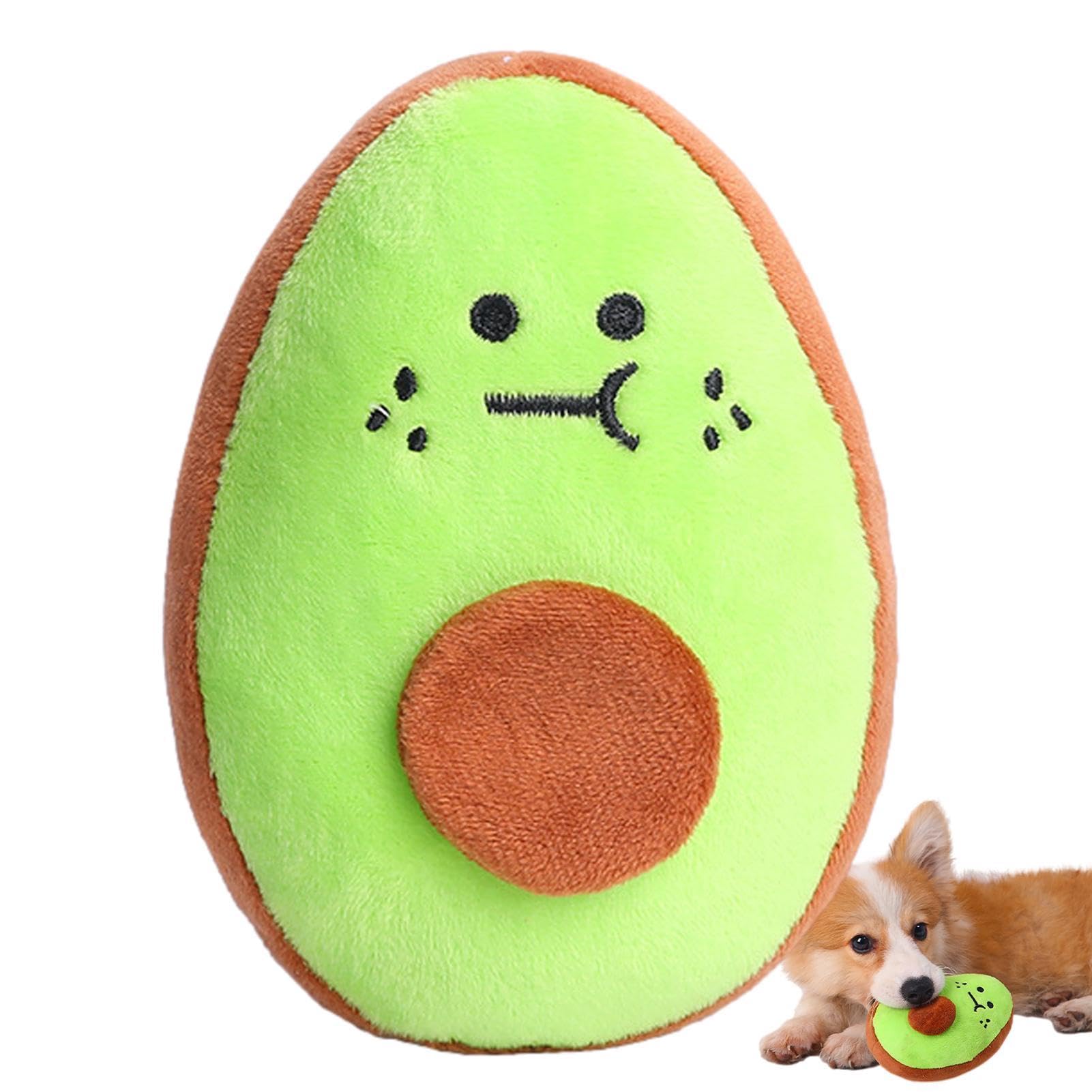 Dog Squeaky Toys - Voice Avocado Toy | Small Stuffed Puppy Chew Toys Dog Plush Toys Dog Squeaky Toys - Cute Avocado Pet Toys For Small Medium Dogs Teething Puppies