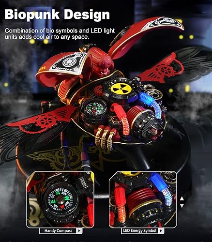 Miniatura 3 de ROKR Rompecabezas de metal 3D para adultos, modelo de insecto, juego de construcción de escarabajo explorador y escarabajo escénico, kit de regalo