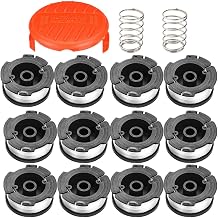 Weed Eater String Compatible with Black & Decker,AF-100 0.065" Weed Wacker String Refill 360ft Automatic Feed String Trimmer Replacement Spool Line for Black+Decker 12 Spool+1 Cap+2 Spring