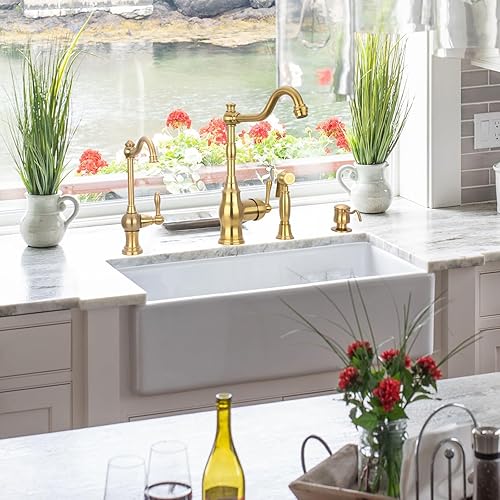 Miniatura 8 de Akicon Grifo de cocina generalizado de una manija con rociador lateral - 5 años de garantía Akicon  (cobre)